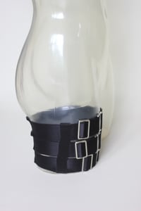 Image 8 of MADE TO ORDER - Elastic thigh garter in black satin (Size XS - XL)