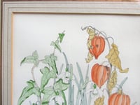 Image 4 of Vintage Botanical Watercolour Painted Print, Sheila Mannes-Abbott 1979, Framed Size 15 x 12 ins 