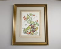 Image 2 of Vintage Botanical Watercolour Painted Print, Sheila Mannes-Abbott 1979, Frame Size 15 x 12 5/8 ins 