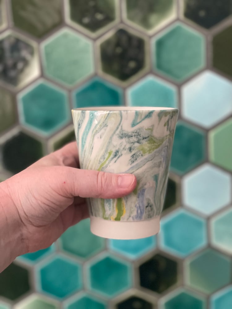 Image of Marble cup green