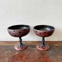 Image 1 of satin black dot chalices