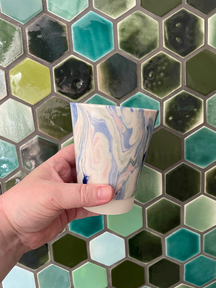 Image of Marbled cup blue