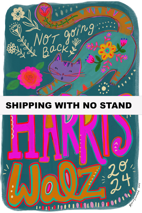 Image of Harris-Walz Yard Sign - SHIPPING W/OUT STAND (wire H-stand avail at hardware stores for $2)