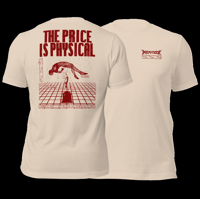 The Price Is Physical T-Shirt (Red on Cream)