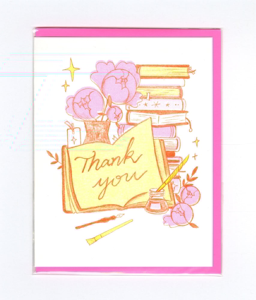 Image of RISO Book Lover Thank You Card