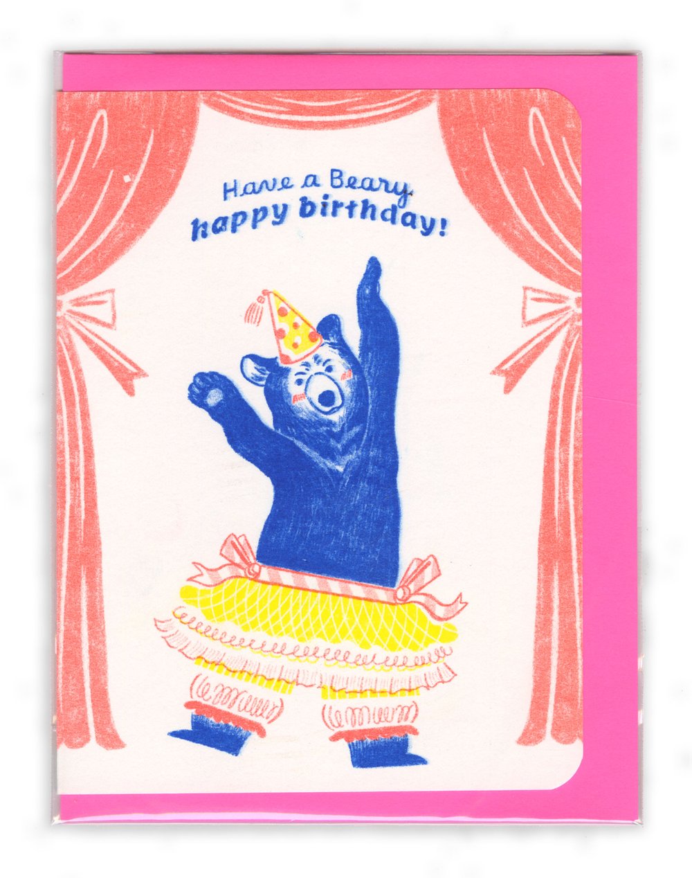Image of  RISO Beary Happy Birthday - pink
