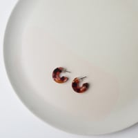 Image 6 of *NEW* Rosa Tortoiseshell Super Mini Hoop Earrings