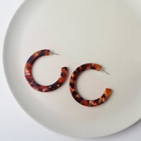 Image 2 of *NEW* Rosa Tortoiseshell Statement Hoop Earrings