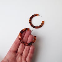 Image 3 of *NEW* Rosa Tortoiseshell Statement Hoop Earrings