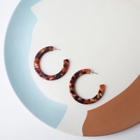 Image 5 of *NEW* Rosa Tortoiseshell Statement Hoop Earrings