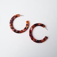 Image 1 of *NEW* Rosa Tortoiseshell Statement Hoop Earrings