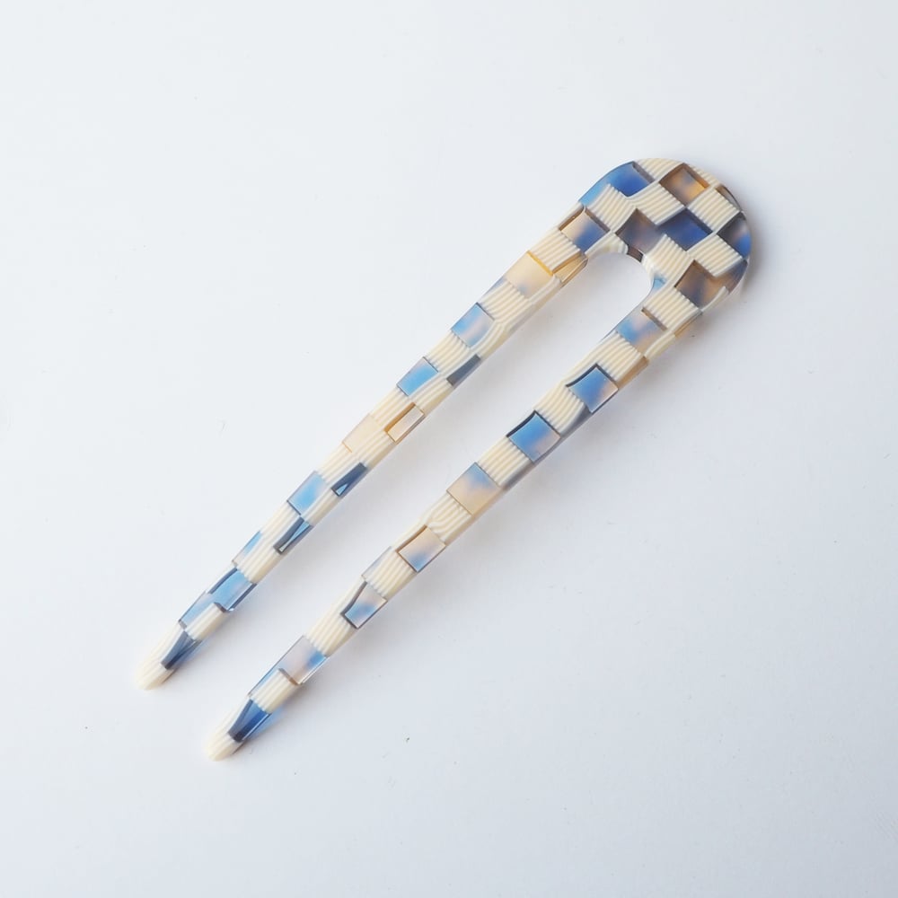 Image of *NEW* Ocean Checker Hair Pin