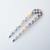 Image 1 of *NEW* Ocean Checker Hair Pin