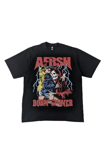 Black Born Sinner T-shirt | Afrsh Forever Young