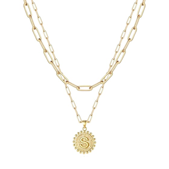 Image of Montauk Double Chain Initial Necklace