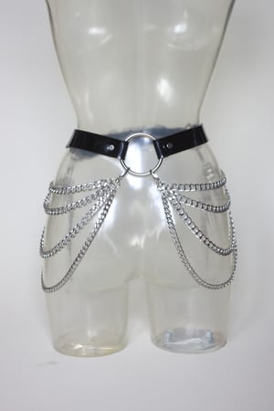 Image of  MADE TO ORDER- Chained belt in PVC (Size XS - XL)