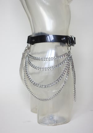 Image of  MADE TO ORDER- Chained belt in PVC (Size XS - XL)