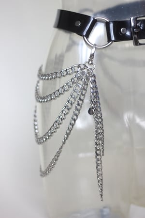 Image of  MADE TO ORDER- Chained belt in PVC (Size XS - XL)