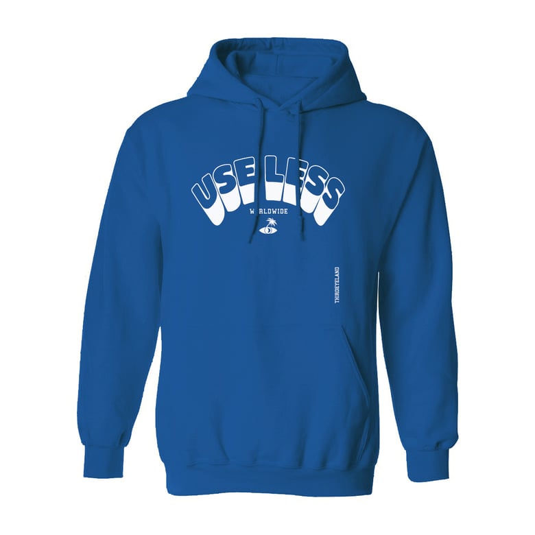 Image of USELESS HOODIE-ROYAL BLUE-LIMITED TO 50 PIECES.