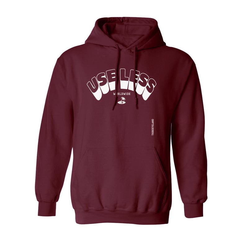 Image of USELESS HOODIE - BURGUND-LIMITED 50 PIECES.