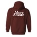 Image of MORE AMORE HOODIE-BURGUND-LIMITED TO 50 PIECES.