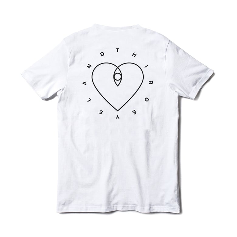 Image of S/S HEART-WHITE-LIMITED TO 50.