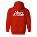 Image of MORE AMORE HOODIE - RED-LIMITED TO 50.