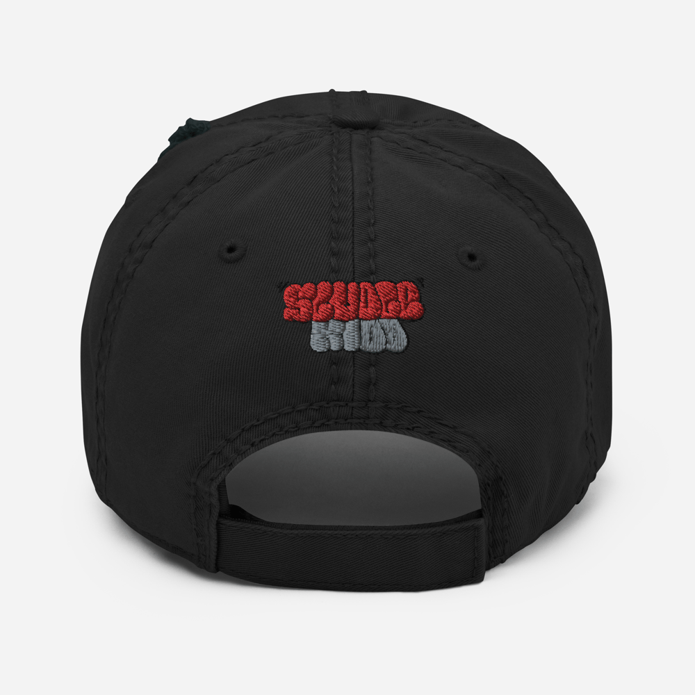 Skully Embroidered Dad hat (distressed) 