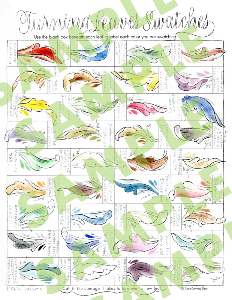 Image of Turning Leaves Swatch Sheet