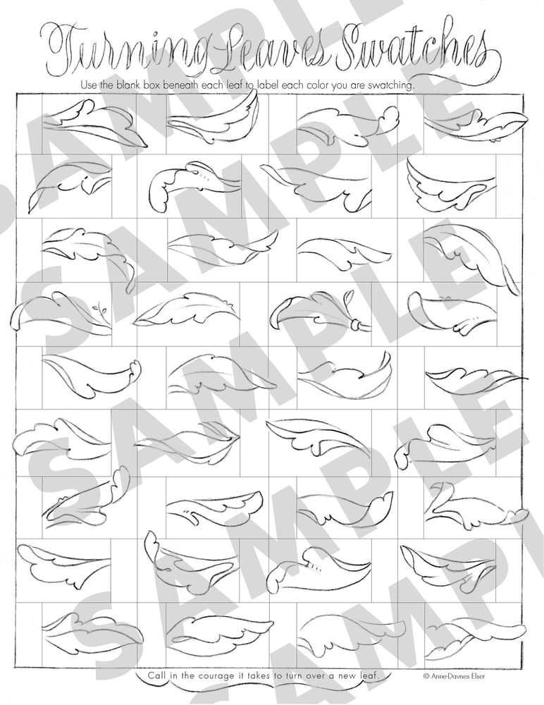 Image of Turning Leaves Swatch Sheet