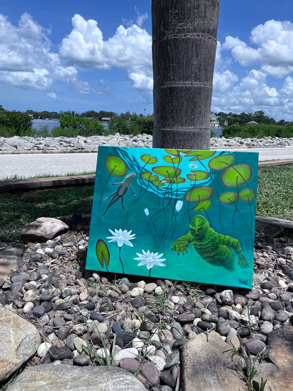 Image of “Creature from the Florida Springs” Print