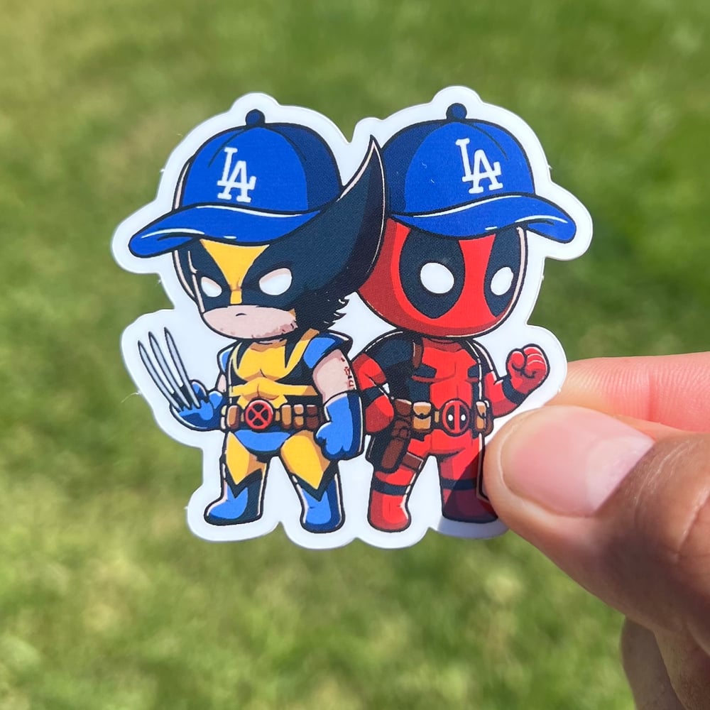 Deadpool X Wolverine Dodgers Sticker