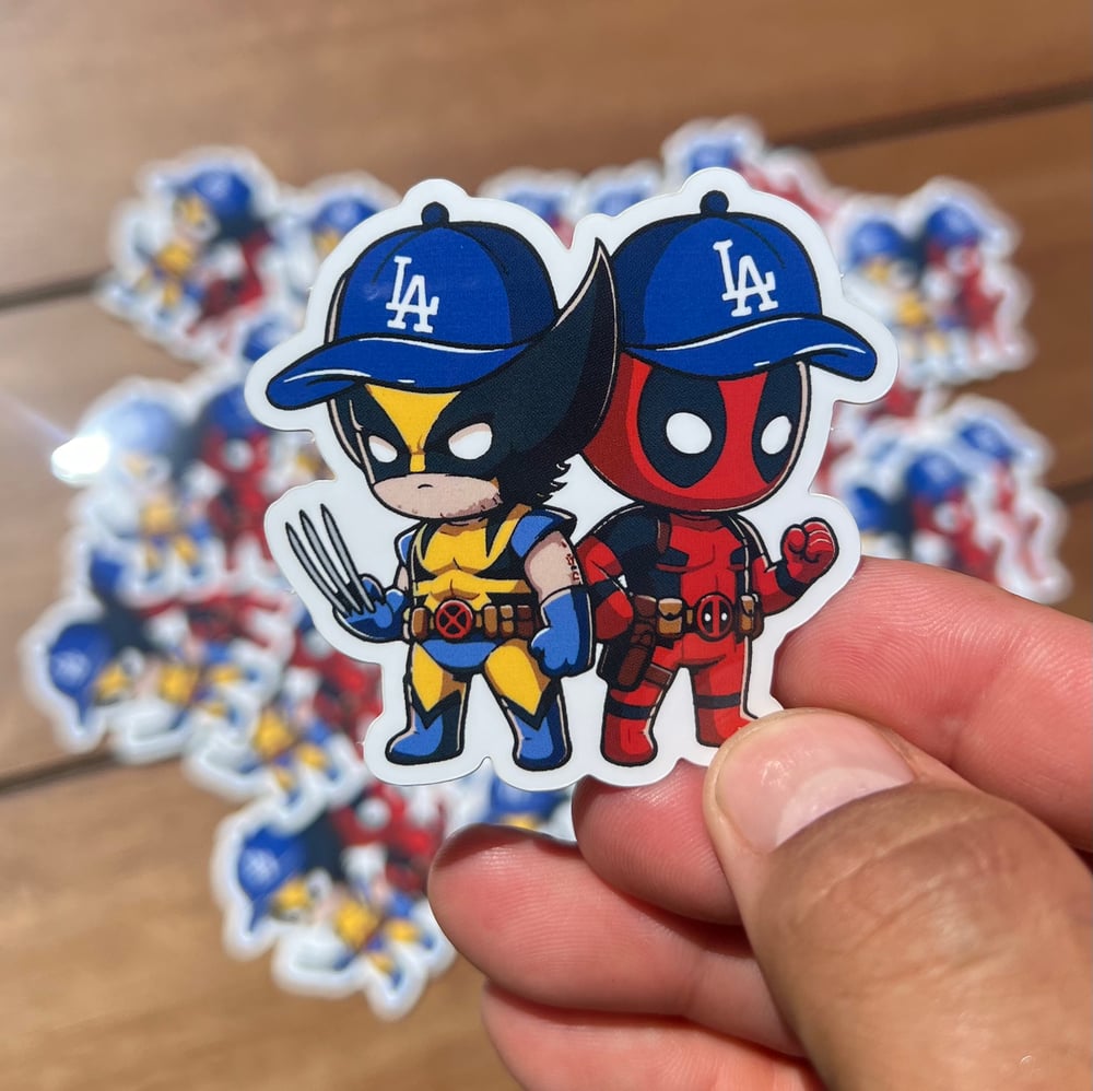 Deadpool X Wolverine Dodgers Sticker