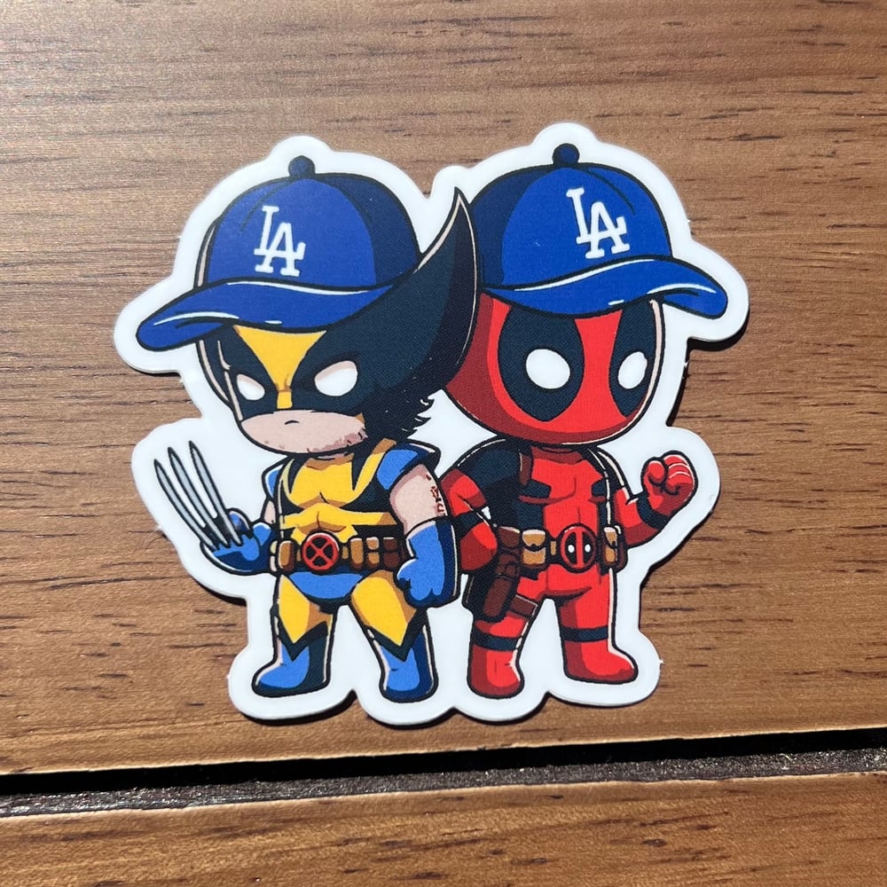 Deadpool X Wolverine Dodgers Sticker