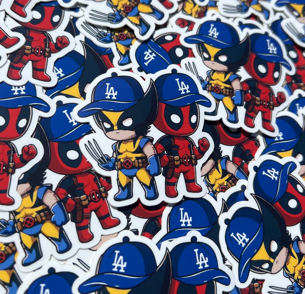 Deadpool X Wolverine Dodgers Sticker