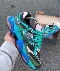 Image 1 of Blue/Green Multi Color N Sneaker 