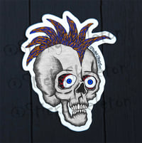 Mohawk Skull Sticker