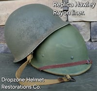 Image 12 of WWII M1 USMC Helmet McCord Fixed bale & rayon Hawley Liner. 1st Pattern Camo Cover.