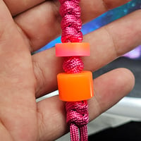 Image 1 of Combo lanyard bead- magenta/orange