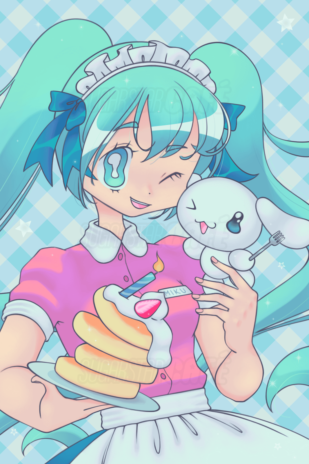 Miku and Cinnamoroll