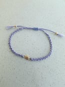 Image 2 of Lavender Silk Woven Eye Bracelet