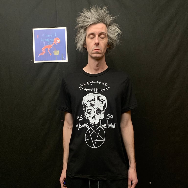 AS ABOVE SO BELOW T-shirt White on Black