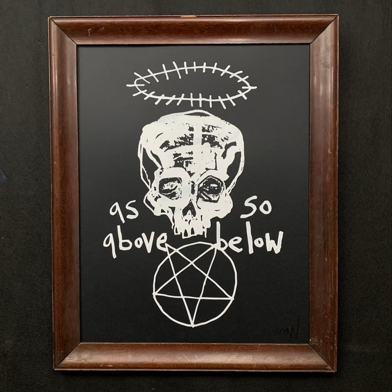 AS ABOVE SO BELOW T-shirt White on Black Image 2