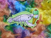 Image 1 of Ice Cream Lobster Sticker