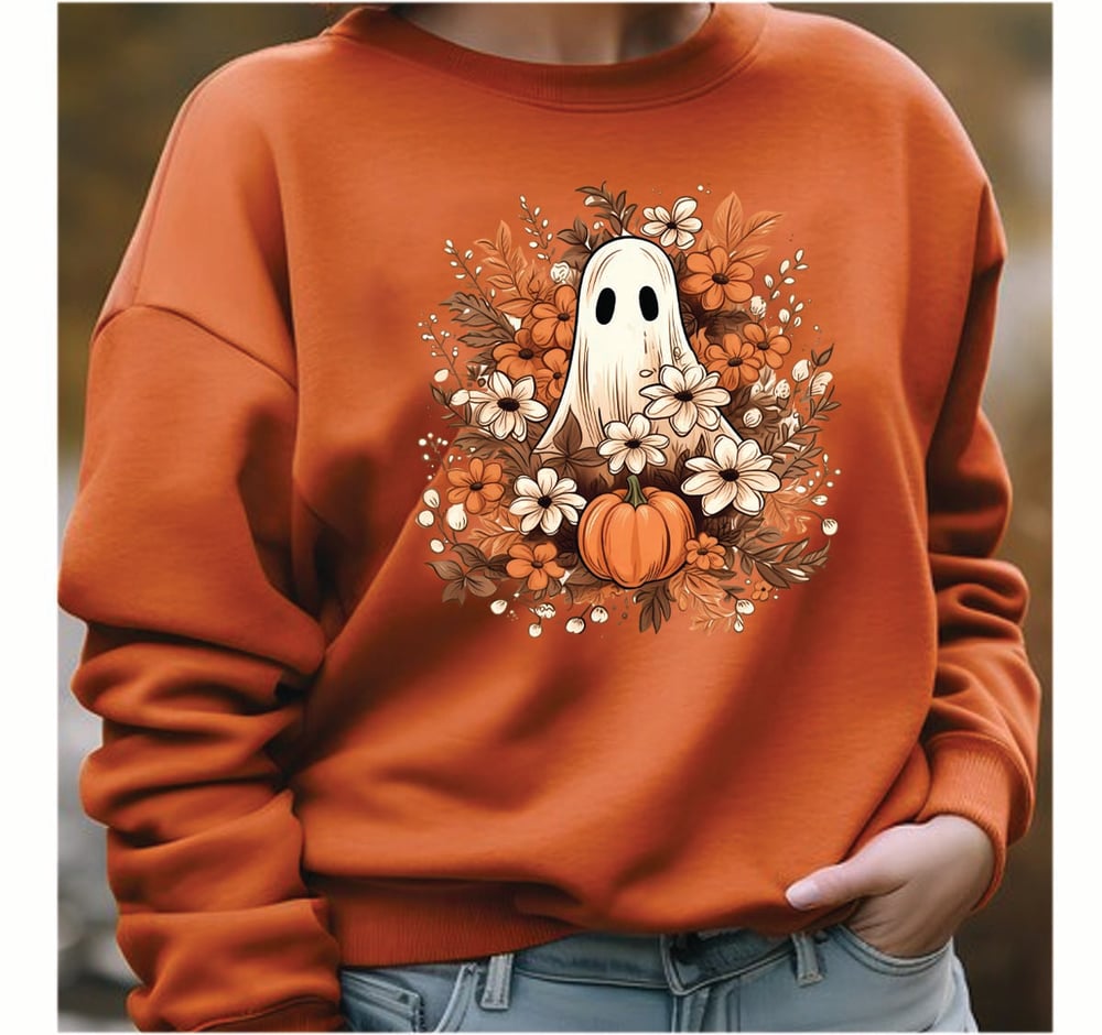 Image of PUMPKIN GHOST T-SHIRT & CREWNECK