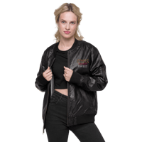 Image 17 of Embroidered BRH Sweet Faux Leather Bomber Jacket 