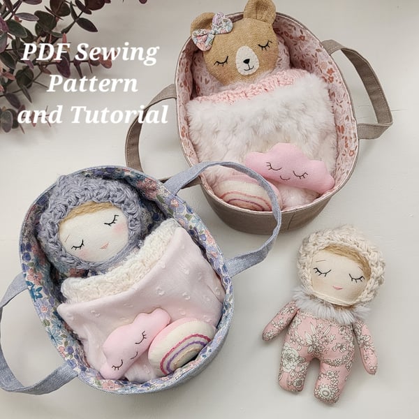 Image of Mini Doll Carry Basket Set