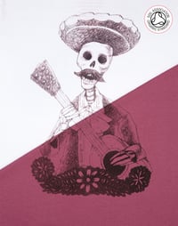 Image 1 of Day Of The Dead Organic Cotton Rolled Sleeve T-shirt