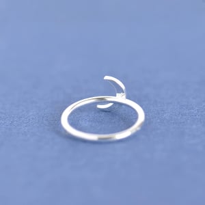 Image of Crescent Moon 950 silver ring