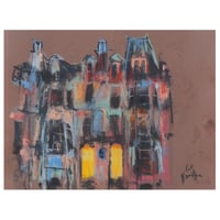 Image 1 of Tenement, Langside Road - Charcoal and Soft Pastels on Card